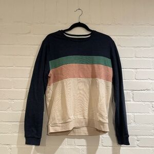 Marine Layer Colorblock Crewneck Sweatshirt, Medium